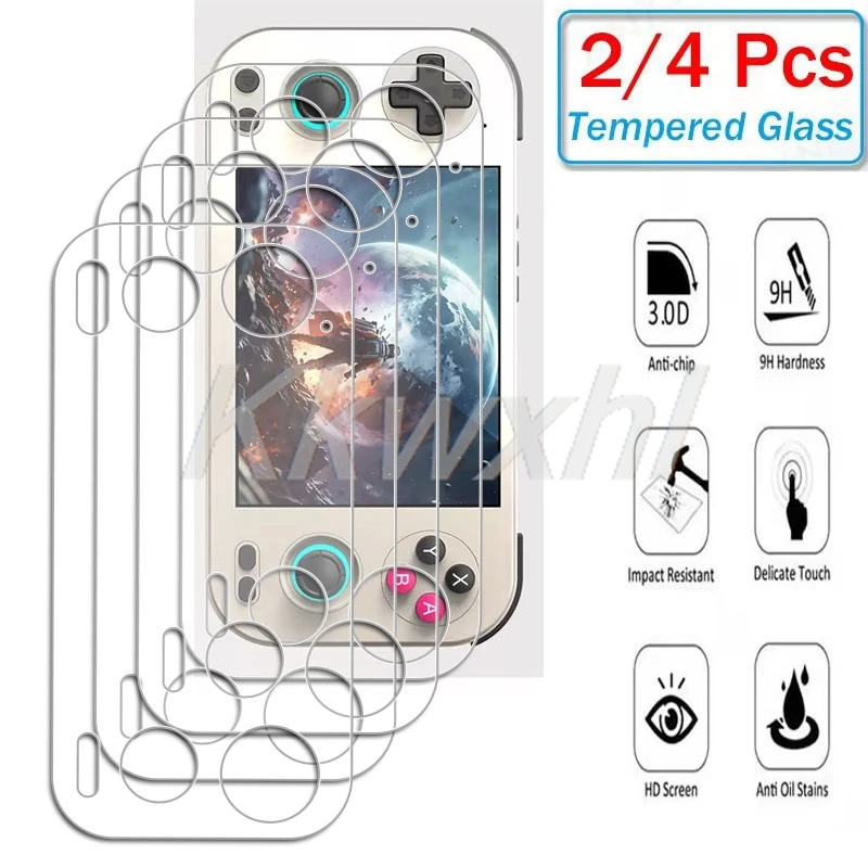 2-4PCS 9H HD Tempered Glass For ANBERNIC RG476H 4.7”Retro Game Console ON ANBERNICRG476H RG 476H Screen Protector Cover Film
