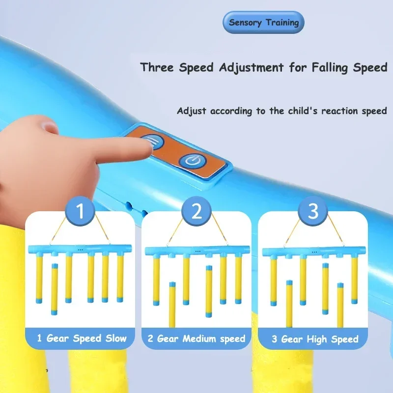 เกมท้าทายการจับไม้ตก, ของเล่นฝึกการจับไม้สำหรับเด็ก ฝึกทักษะการตอบสนอง ของเล่นเสริมพัฒนาการ ของเล่นกีฬาแบบอินเทอร์แอคทีฟสำหรับพ่อแม่ลูก