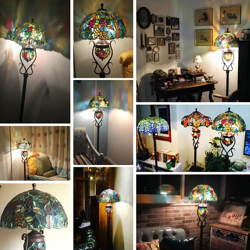 American retro living room floor lamp bedroom study luxury warm home decoration lamp