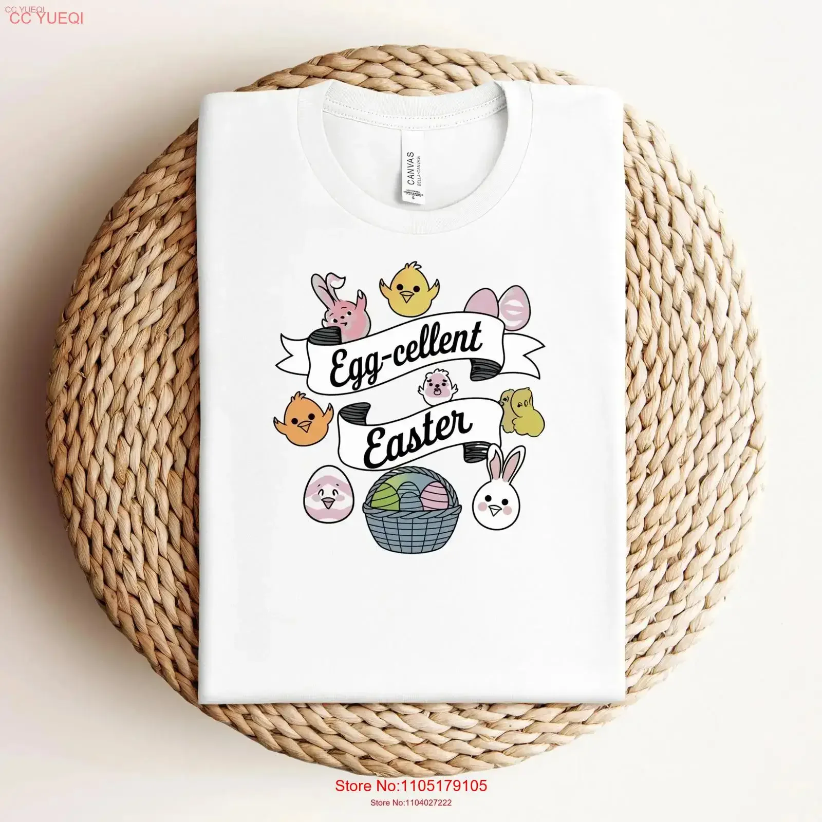 Egg cellent Easter T Shirt Cute Animals Holiday Basket Design Fun Celebration Top Spring vintage Washed Slightly Comfortable