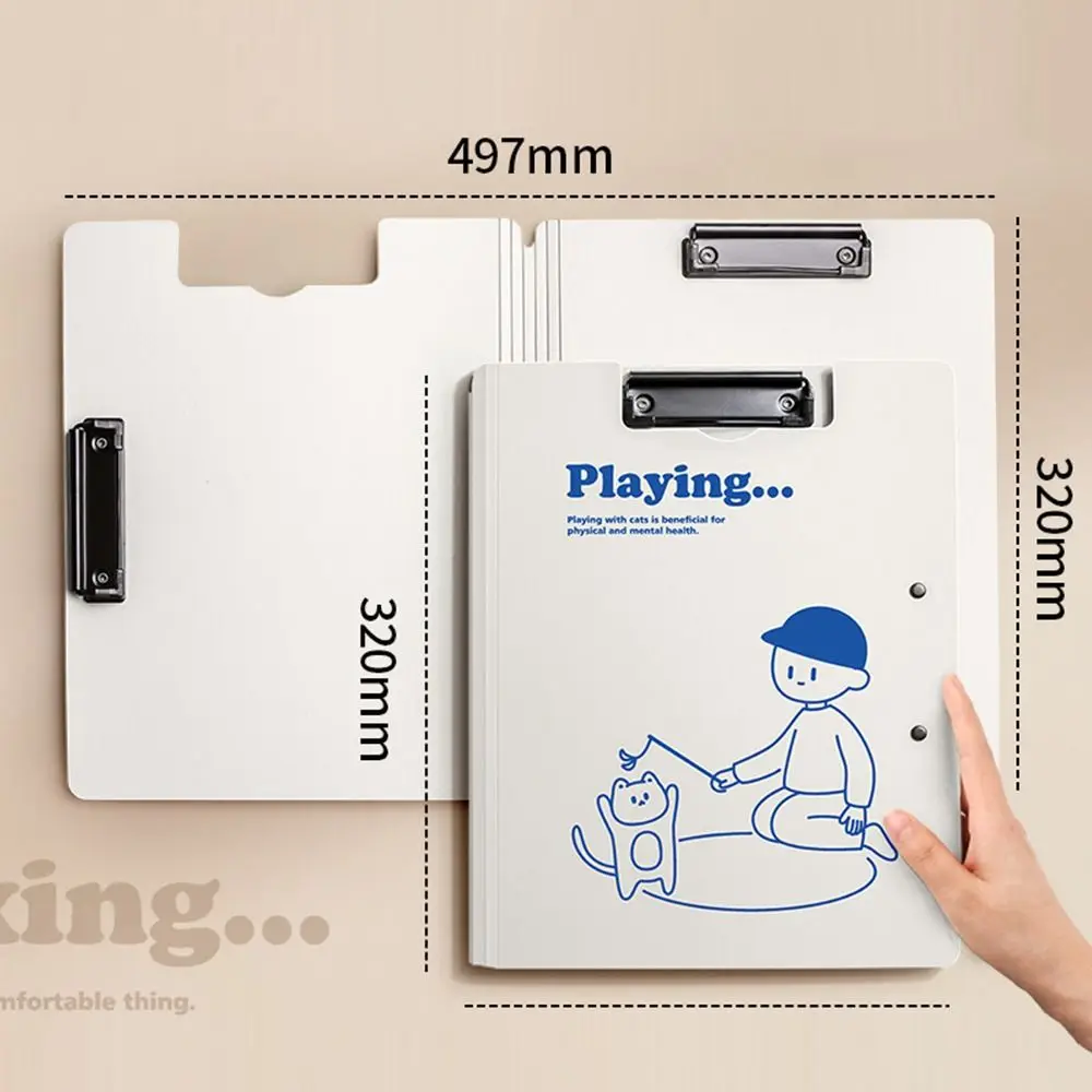 Portable Writing Pad A4 Board Clip Folder Memo Clip Waterproof File Clipboard Large Capacity A4 File Organizer Student