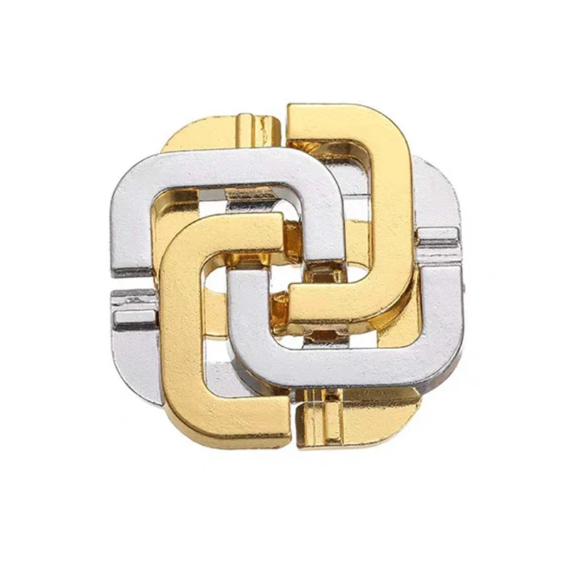 Disentanglement четыре листа клевера разблокировка блокировочная головоломка металлическая головоломка IQ тест интеллектуальные подарки развивающие игрушки