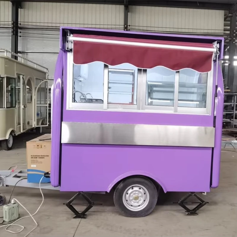 Hot Dog Cart Catering Concession Trailer Snack Multifunctional Dining Mobile Sales Cart Fast Food Trailer Grill Truck Customized