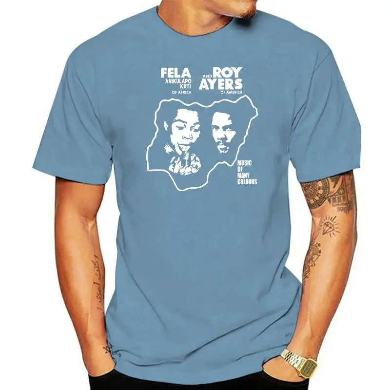 2023 Fashion Hot sale 100% cotton Fela & Roy Ayers - Music Of Many Colours T shirt Sweatshirt 2000 Black afrobeat Tee shirt