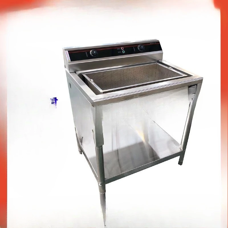 Timed constant temperature electric heating single and double cylinder stall fried chicken chops string fritters machine