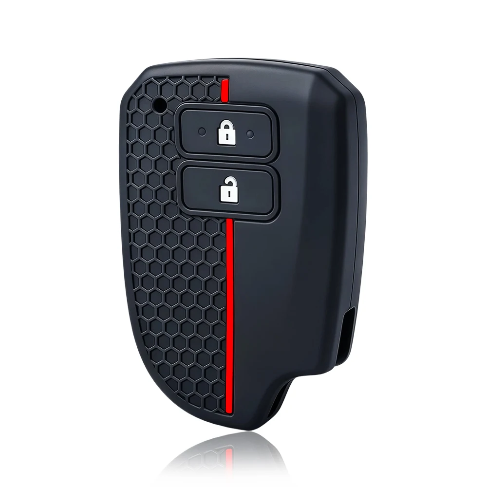 2 Buttons For Toyota Vios Yaris 2014-2018 Remote Key Cover Shell Skin Holder Silicone Key Fob Case Keychain Auto Accessories