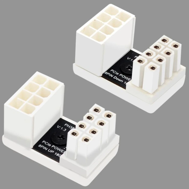 GPU PCIe 8 Pin เปิด 180 องศามุม Connector Power Adapter Board สำหรับเดสก์ท็อปกราฟิกการ์ด