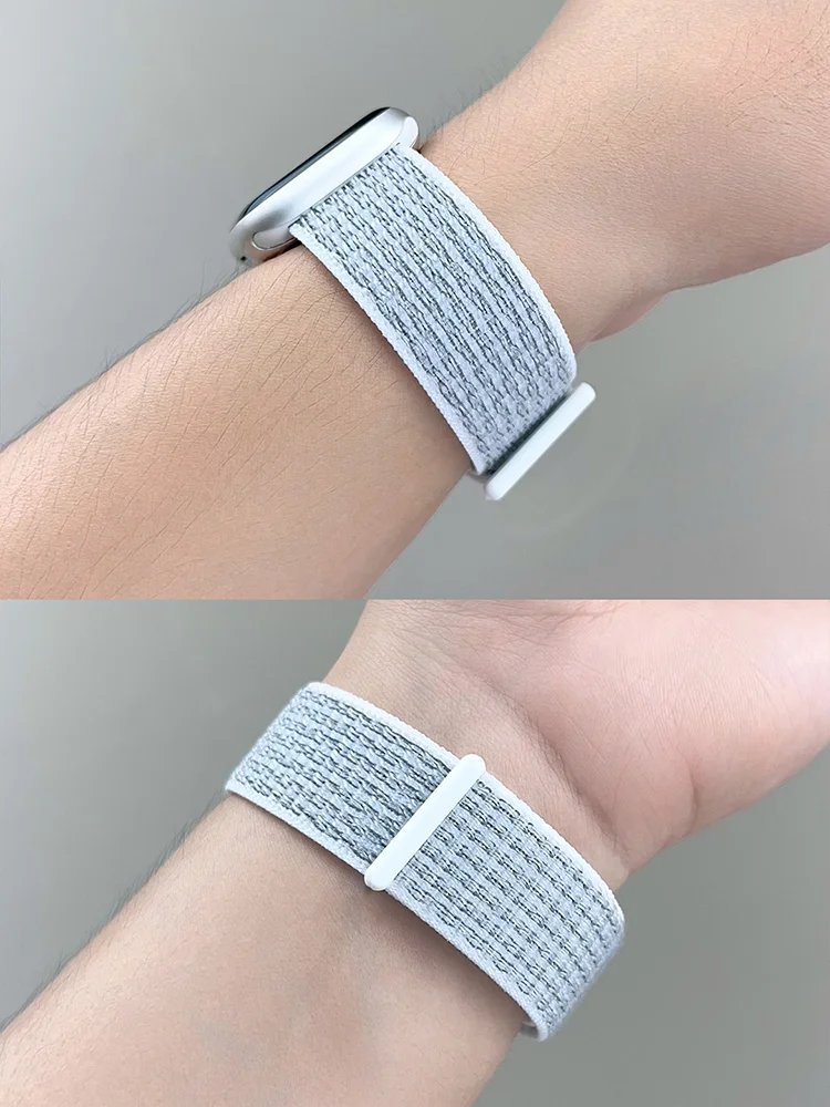 Bracelet en nylon respirant pour Apple Watch 46mm 40 44 45mm 41mm 49mm, compatible avec les séries 11 10 9 8 7 Ultra3 2.