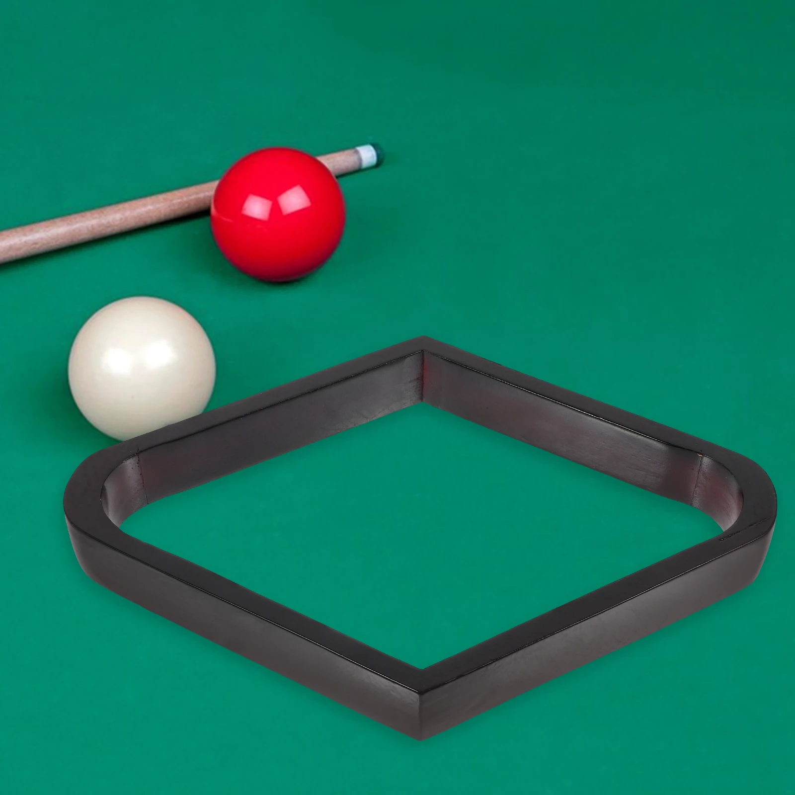 

Billiard Rack Wood Pool Rhomb Frame Snooker Balls Organizer Durable Wooden Holder Stable Design Home Pub Game Decor