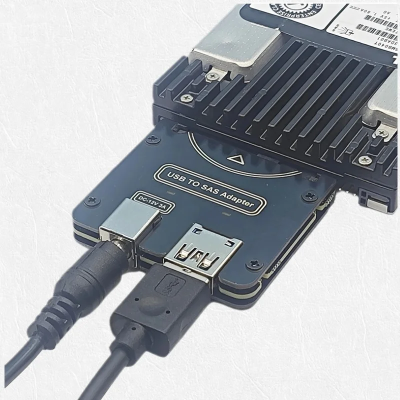 NEW SAS Hard Disk Drive Adapter Riser SFF-8482 SAS 29Pin to USB3.0 5Gb Converter with Power Port USB Cable for Desktop PC Laptop