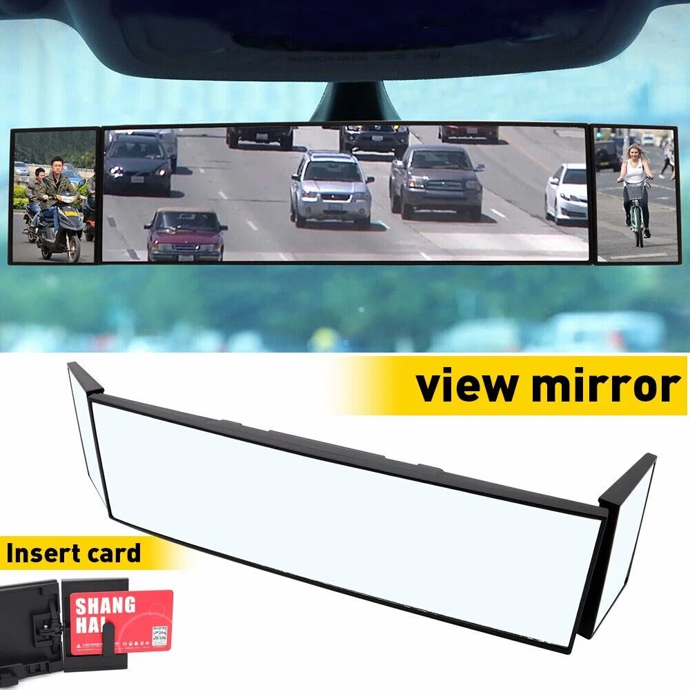 Car Clip On Rear View Mirror Convex Mirror Driving Safety Universal Wide Angle Rear View Mirror Auto Car Interior Mirrors