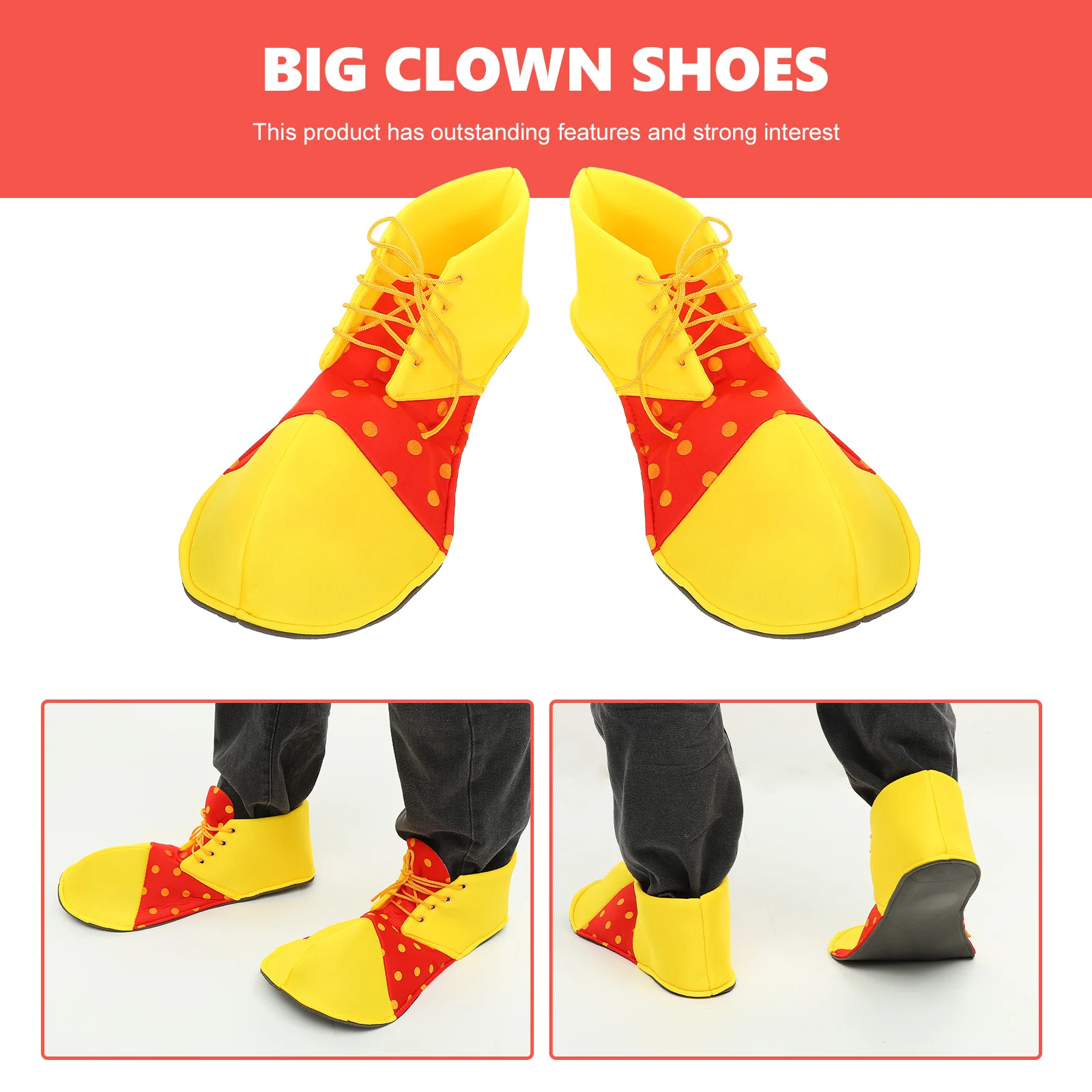 Akcesoria Halloween Clown Shoes Boy Baby Sandały Cyrk Eva Sole Kostiumy Cosplay