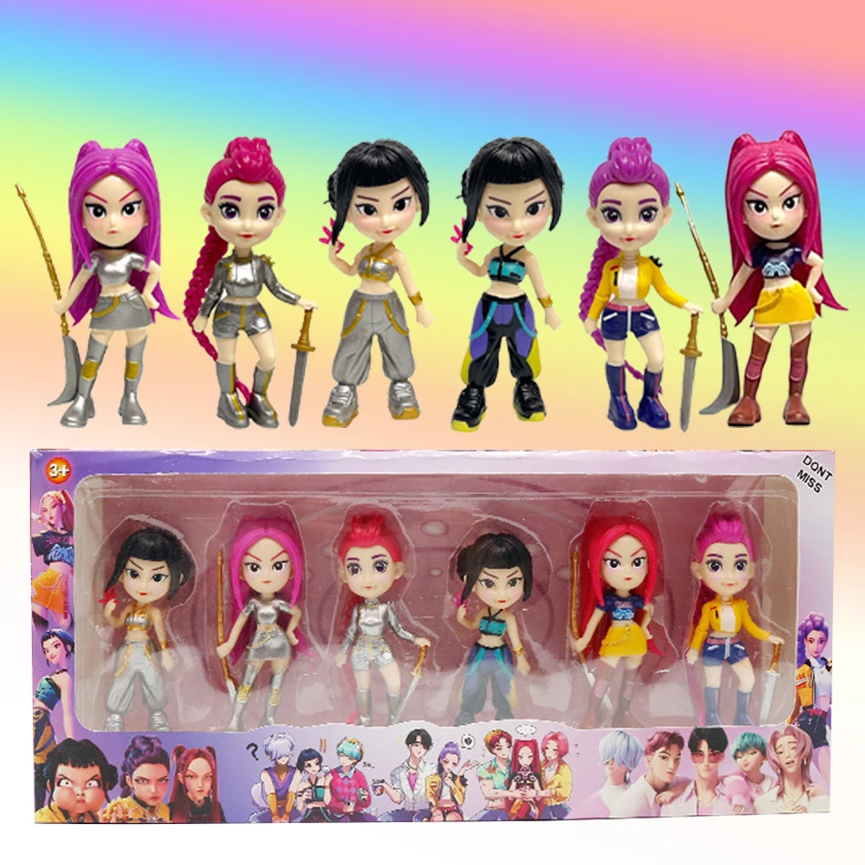 6pc K Action Spielzeug Figuren Pop Modell Puppe Spielzeug Für Kinder Dämon Sammlung Hunter