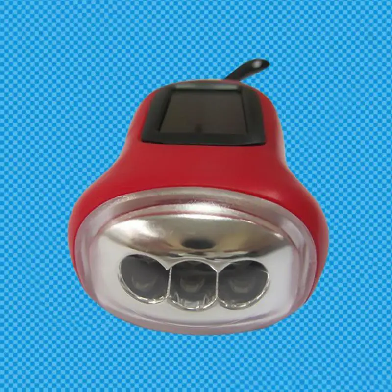 Hand Crank Flashlight LED Hand Cranked Flashlight With Strap Bright Weatherproof Waterproof Solar Torch Lamp for Outdoor