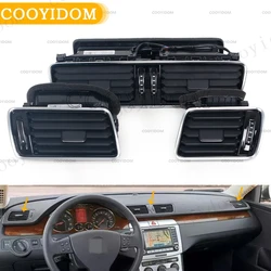 Car Center Console Piano Paint Gloss Black Air Condition Vents For VW Passat B6 B7 CC R36 3AD819701A 3AD819702 A3AD819728A