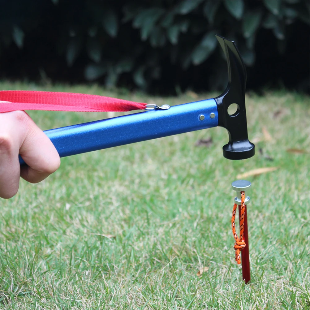

Tent Floor Hammer Camping Pipettes Stakes Survival Accessories Mountaineering Mallet Alloy Peg Metal