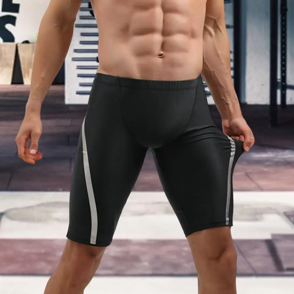 2Pcs/Set Swimming Suit Short Sleeve Top Shorts Set Letter Print Top Boyshorts Men Swimsuit