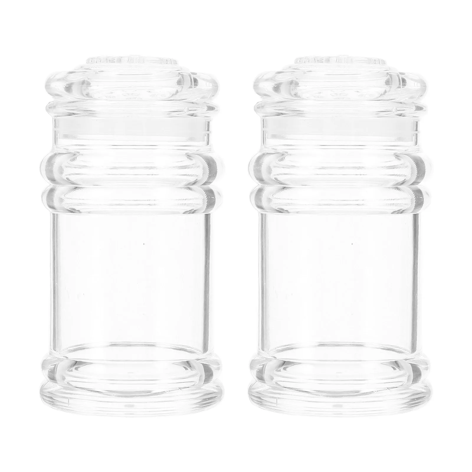 

2Pcs Refillable Crystal Salt Pepper Kitchen Shakers Small Spice Jars Seasoning Bottles Portable Condiment Dispenser