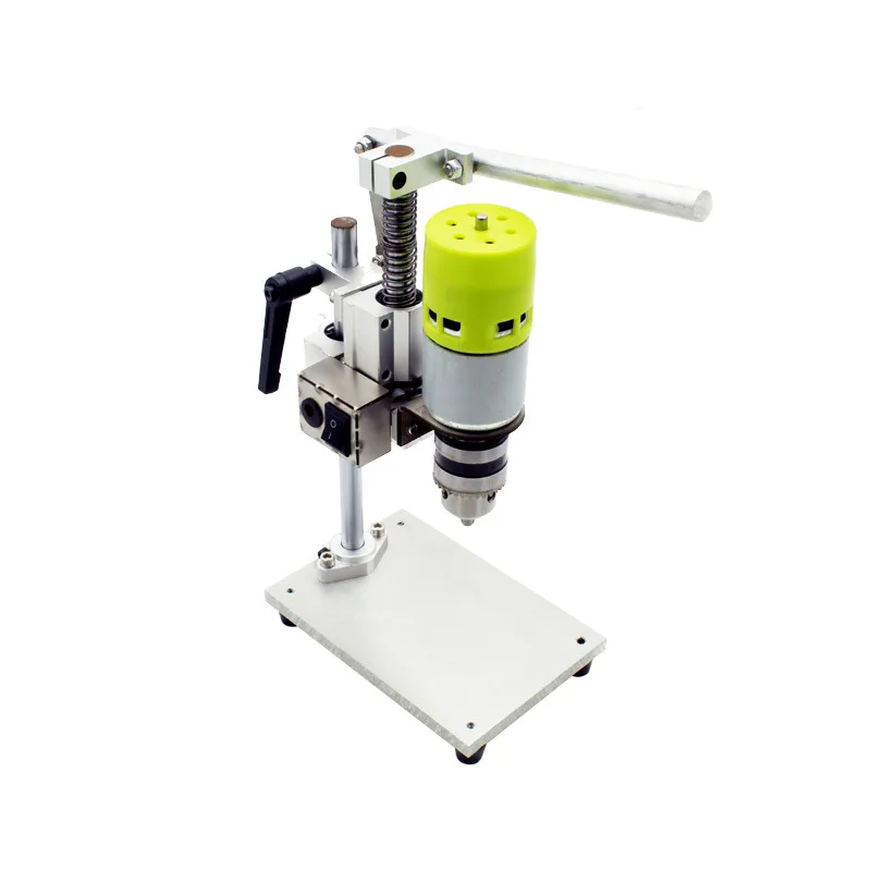High Precision Mini Drill Floor 7 Speed Drill Chuck Electric Bench Drilling Tapping Machine DIY Wood Metal Drilling Machine