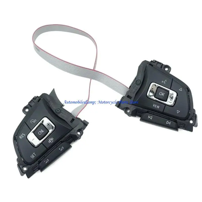 H7BD Vehicle Upgraded Illuminated Steering Wheel Control Switches Easy Installation Modern Aesthetic 5G0959442JICX 5G0959442J