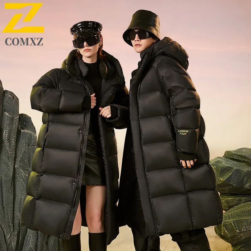 COMXZ Men Parker Coat Minimalist Fashion Casual Ski Street Warm Thickened Travel Padded Jacket Windproof Snow Winter Jackets
