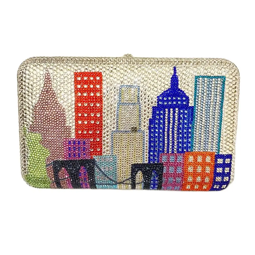 Customized Diamond Evening Bag Leaves Green/Orange Wedding Party Purses Bridal Prom Clutch Dinner Women Purse And Handbags