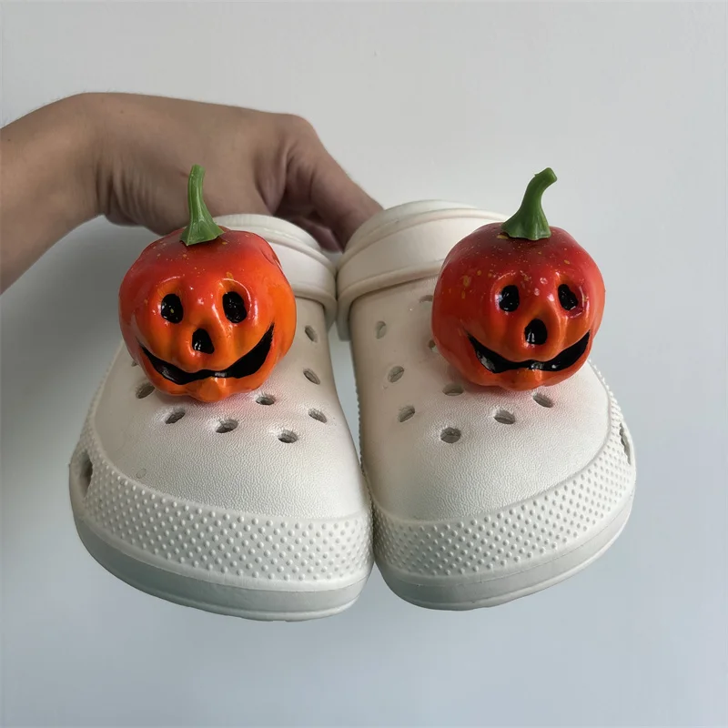 New Funny 3D Halloween Pumpkin Shoe Charms Gothic Cartoon Style Cute DIY Sandal & Clog Decorations, Perfect Party Favors