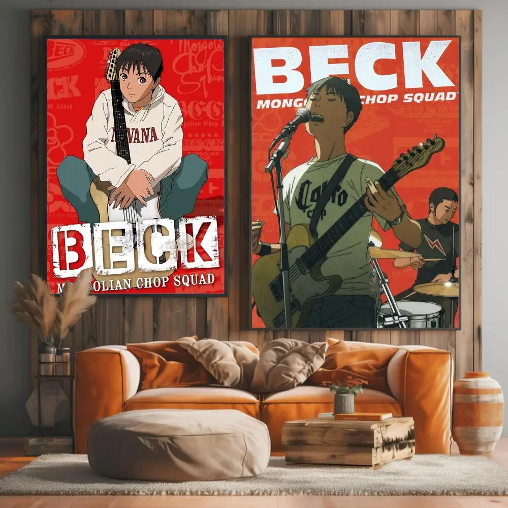 anime B-Beck Mongolian Chop Squad-D Painting Calligraphy Artwork for Living Room Bedroom Office Home Decor