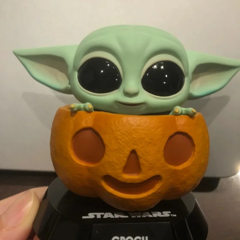 Nieuwe Echte Star Wars Cosbaby Bobble Head De Mandalorian Grogu Pompoen Action Figure Collectible Model Toy Ornament Kawaii Gift