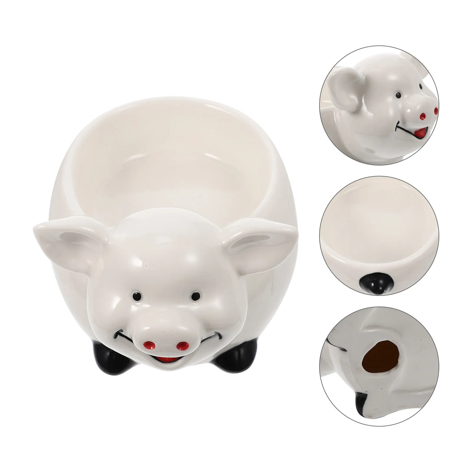 

1 шт. керамическая миска в форме мультяшного поросенка для детей: для супа, фруктов, десертов, салатов, овсянки. Креативная посуда в форме животного для домашнего стола.