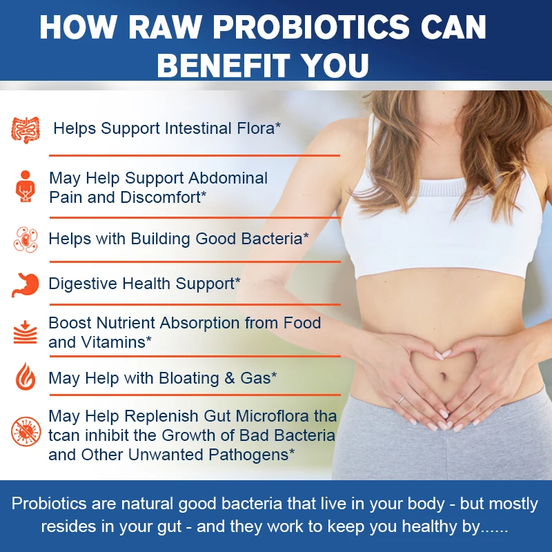 Organic Enzymes Probiotic Capsule 100 Billion CFU Probiotics Nutrient Digestion&Gut Health for Adults Women&Men