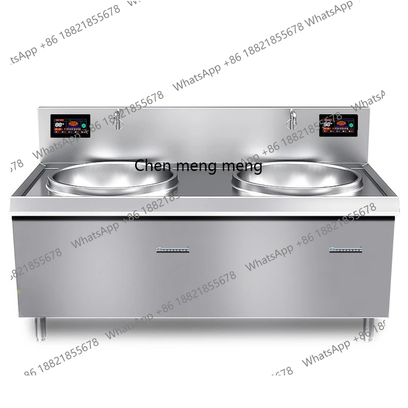 

Commercial Induction Cooker High Power Stainless Steel Pot Large Hotel Canteen Double Head Induction Cooker