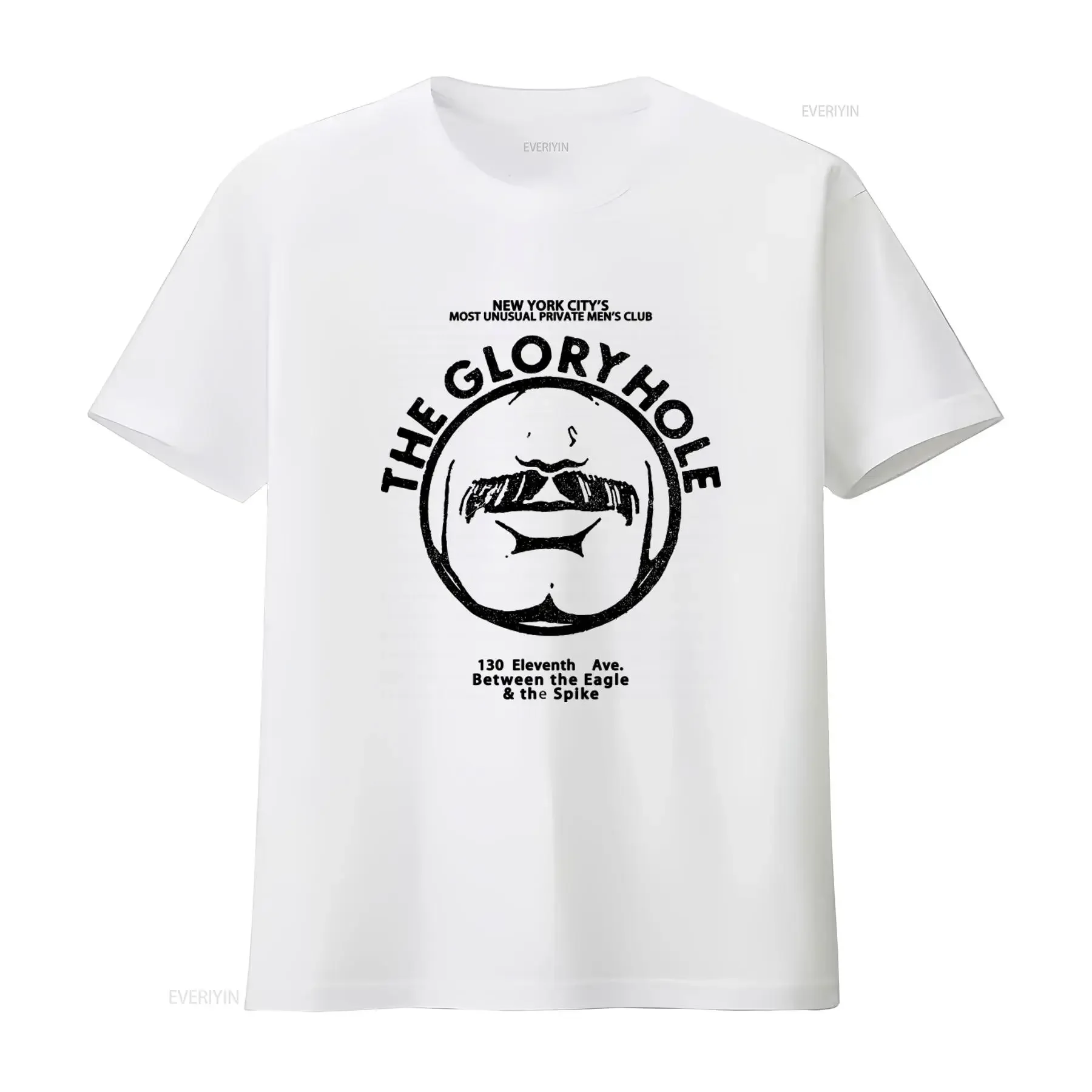 The Glory Hole Vintage 70's New York City Unusual Private Men's Club T Shirt vintage Washed streetwear homme Breathable fashion