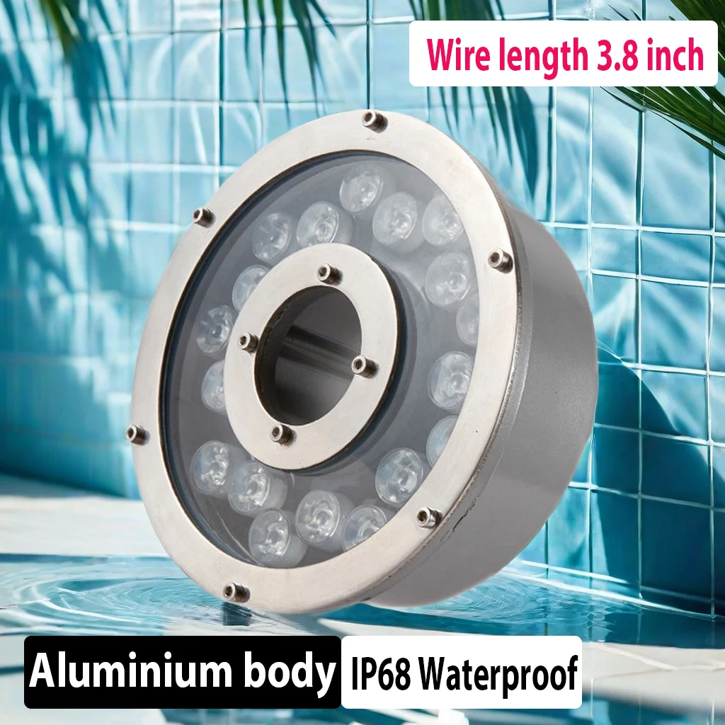 Imagem -04 - Luz Led Rgb para Piscina 6w 12w 18w 24w Ip68 à Prova Dágua ac Dc12v Luz Subaquática Externa Lago Led Piscina Holofote