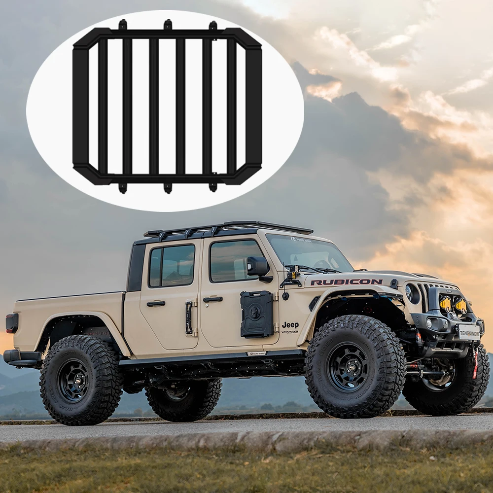 Lantsun JT1024 Roof Luggage Rack 153*136cm Cargo Racks Holder for JT Gladiator 2021+/JL2018++