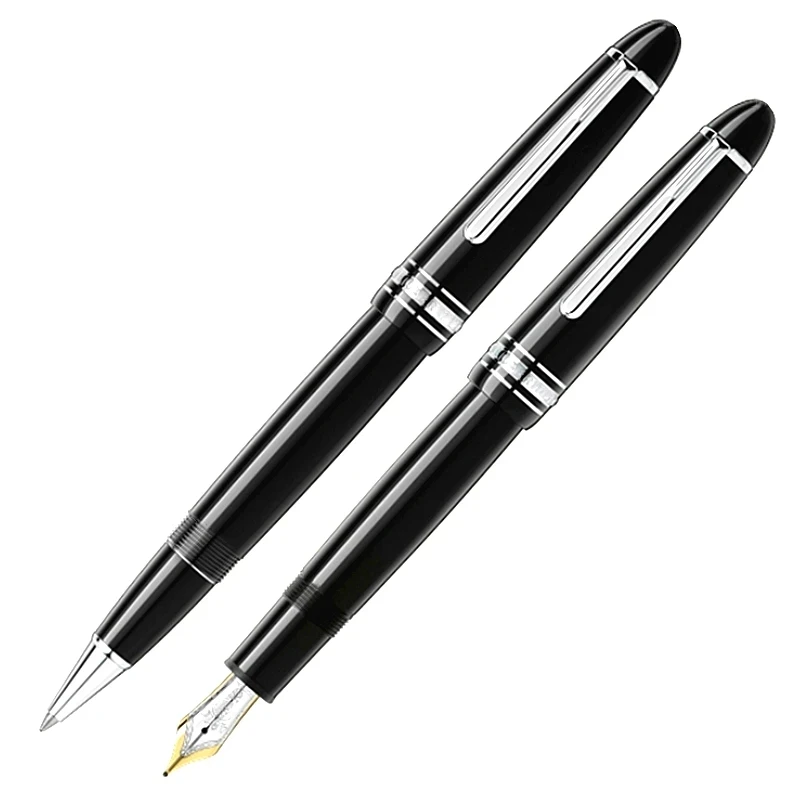 Luxury MB 149 Black Resin Rollerball Pen Classic 4810 Medium Nib Stationery Office Writing Ink Fountain Pens With Serial Number