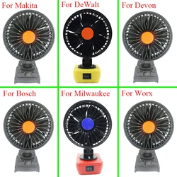 Accessory Electric Fan USB Mobile Phone Power Bank For Makita For Bosch For Milwaukee For Dewalt Worx For Devon Li-ion Battery