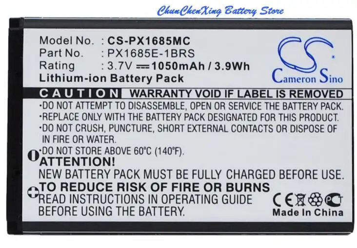 Batería de cámara de 3,7 V 1050mah PX1685 PX1685E 084-07042L-009 para TOSHIBA Camileo S20, S40, S45