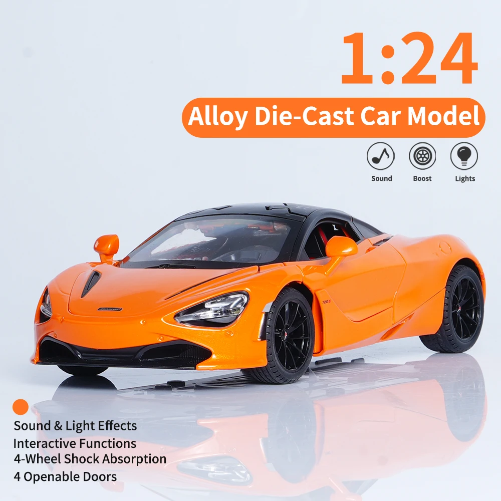 

1:24 McLaren Street Car Version, Toy Car for Boys, Cool Sports Car Desk Ornament, Surprise Christmas Gift