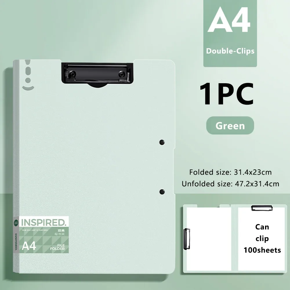 

Прочная папка-клипборд формата А4 с двойными зажимами, 360 градусов ° Вращающийся водонепроницаемый органайзер для файлов и документов с многофункциональной подставкой-планшетом