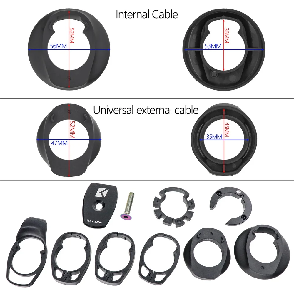 KOCEVLO Internes Kabel Rennrad Carbonfaser-Lenker Integrierter Fahrrad-Drop-Bar mit Computerhalterung und Unterlegscheiben Zubehör – Detail 11