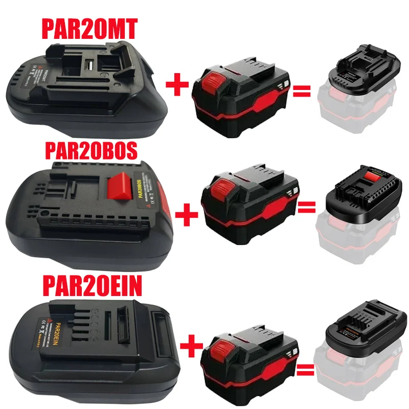 

For Parkside 20V Batteries PAR20EIN PAR20BOS PAR20MT Battery Adapter for Ein/Bosch/Makita 18/20V Battery Cordless Power Tools