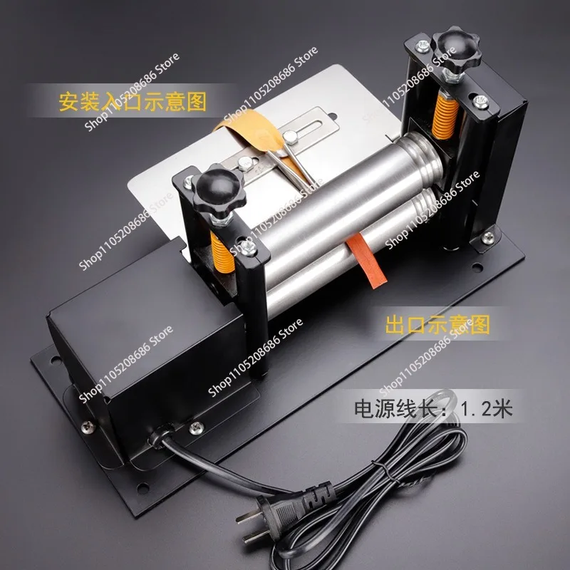 220V Electric Hand-cranked Small Leather Desktop Drawing Machine Pull Shoulder Strap Barrel Press Leather Laminat Machine - view 2