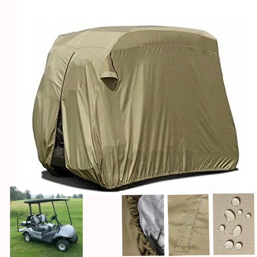 

Golf Cart Cover S/M/L Waterproof Cart Accessories All-Season Protection Golf Cart Rain Cover 4 Passenger for Most Golf Cart