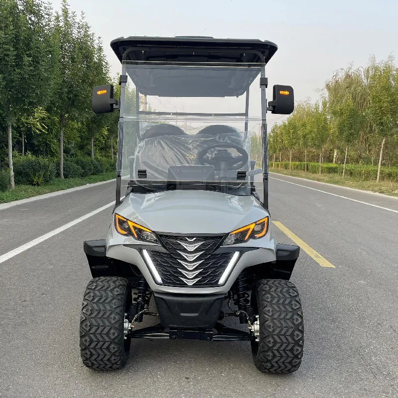 Hot Selling 4 Wheel Disc Brakes 10 Inch Display 6 Seats AC Motor 5kw Off-Road Electric Golf Cart Max100km 28mph Lift Golf Cart