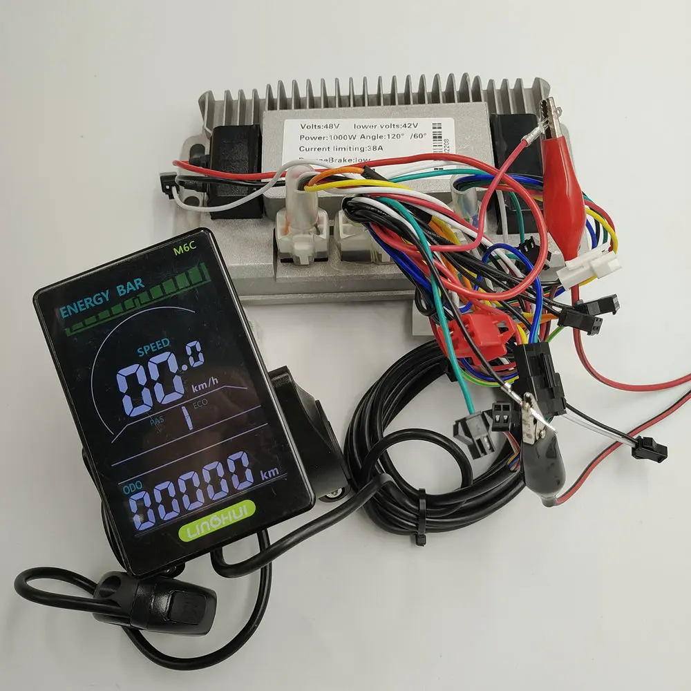 Vertical SCREEN Instrument MC60+Three-Mode SineWave Cast Aluminum Brushless Controller Kit 1000W1200W Electric Vehicle PARTS