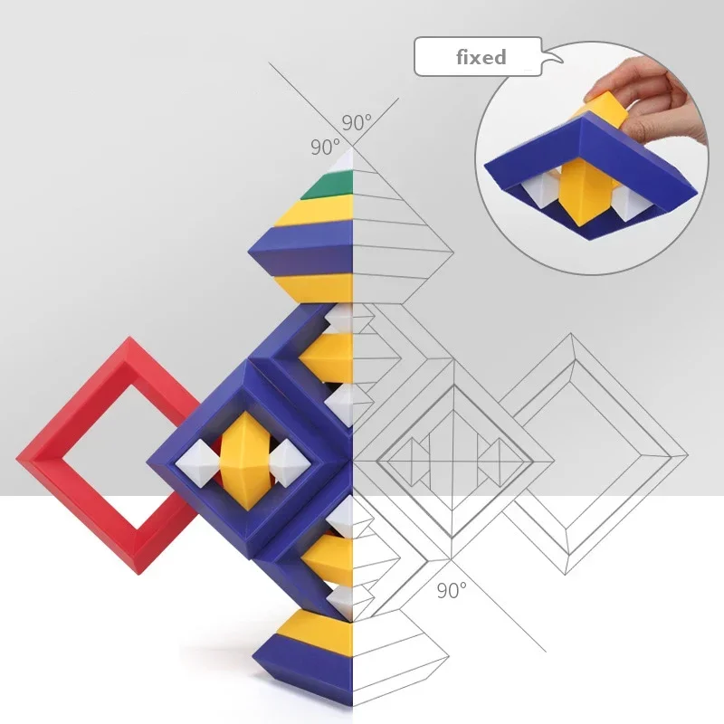 Kinderen Blokken Speelgoed Creativiteit Piramide Bouwstenen Set Stapelen Speelgoed Montessori Educatief Ouder-kind Interactie Speelgoed