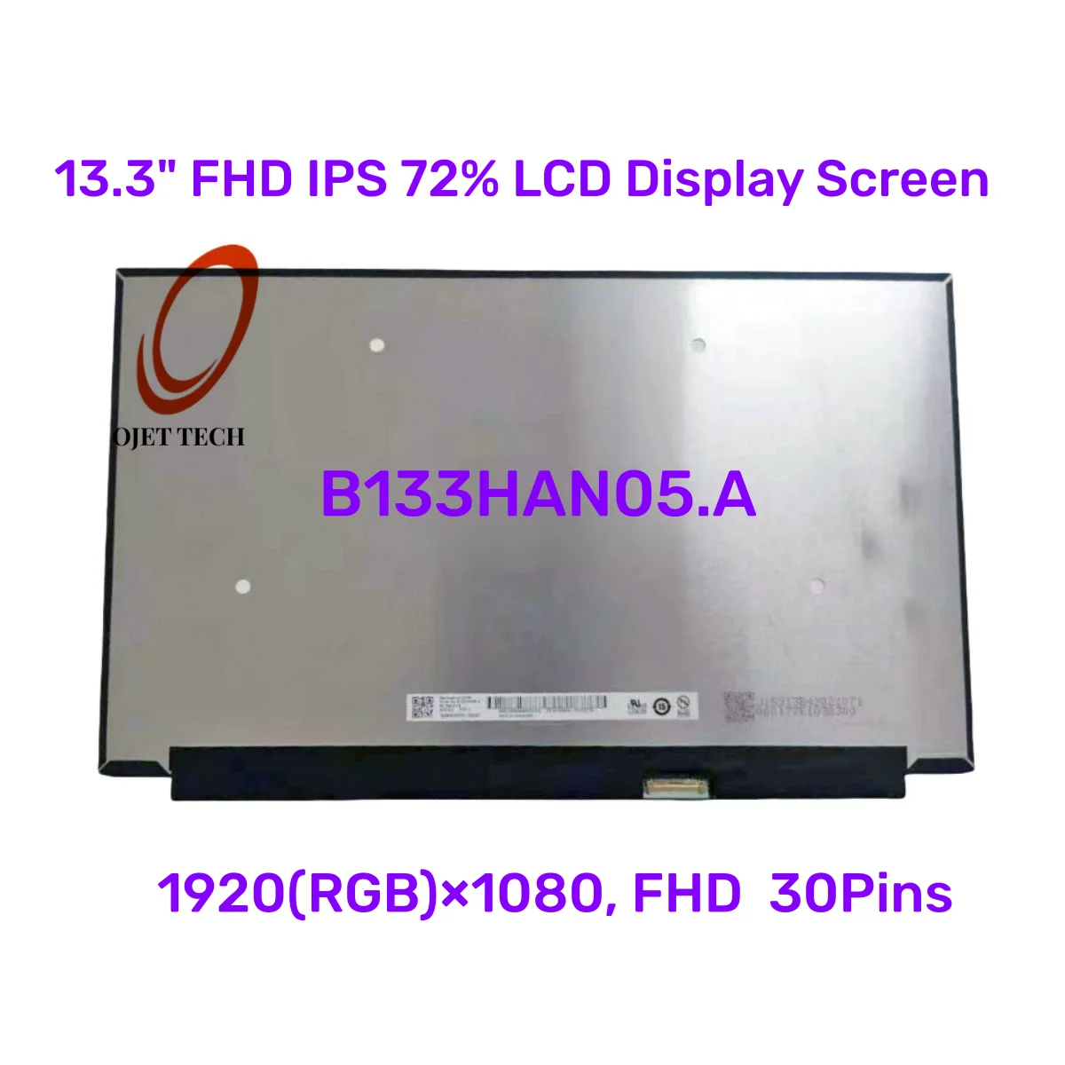 

13.3" FHD IPS 72% LCD Display Screen N133HCE-EN2 B133HAN05.A NV133FHM-N6A LP133WF7-SPB1 For Lenovo ThinkBook 13s-IML S530-13IWL