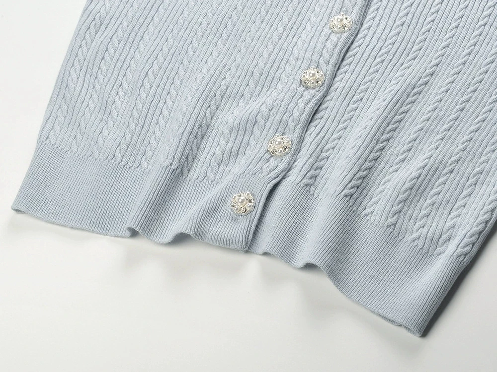 Ele Pearl Button Ne Design High-End Spring New Sle Soft Wind Capispalla Versatile Faionable Age-Defng Top Coat