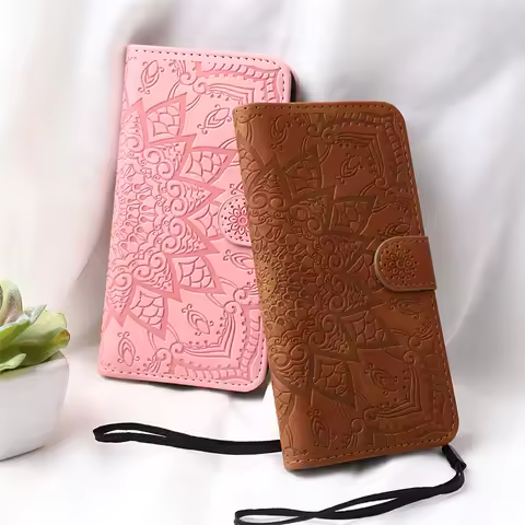 Floral Book Style Flip Leather Phone Cas Case For Samsung S24 S23 S22 S21 S20 FE S24 Plus Note 20 Ultra Lady Wallet Stand Cover